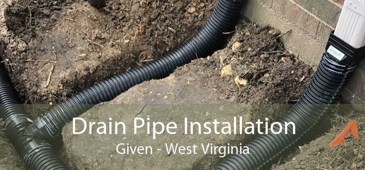 Drain Pipe Installation Given - West Virginia