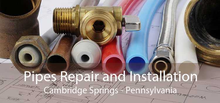 Pipes Repair and Installation Cambridge Springs - Pennsylvania