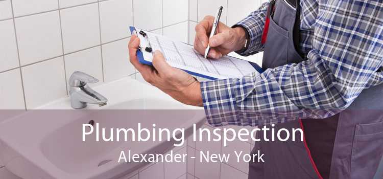 Plumbing Inspection Alexander - New York
