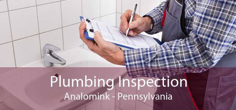 Plumbing Inspection Analomink - Pennsylvania