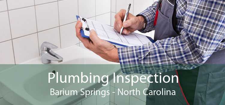 Plumbing Inspection Barium Springs - North Carolina