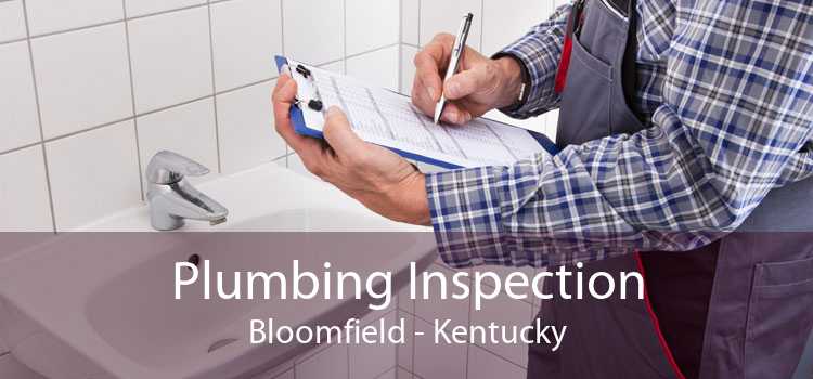 Plumbing Inspection Bloomfield - Kentucky