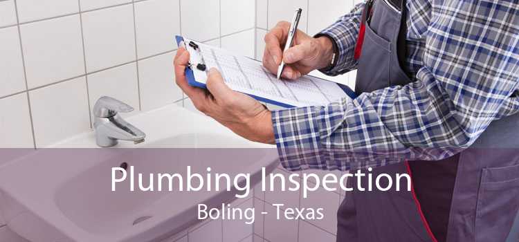 Plumbing Inspection Boling - Texas