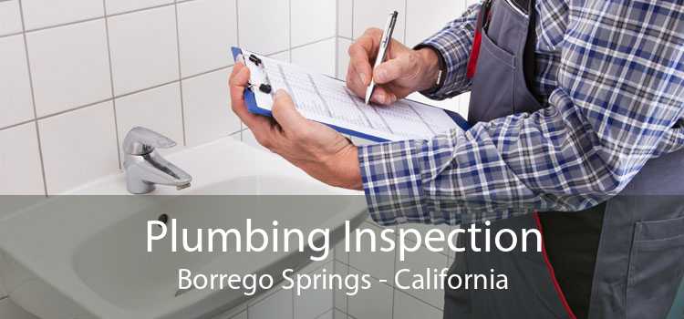Plumbing Inspection Borrego Springs - California