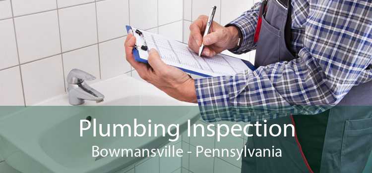 Plumbing Inspection Bowmansville - Pennsylvania