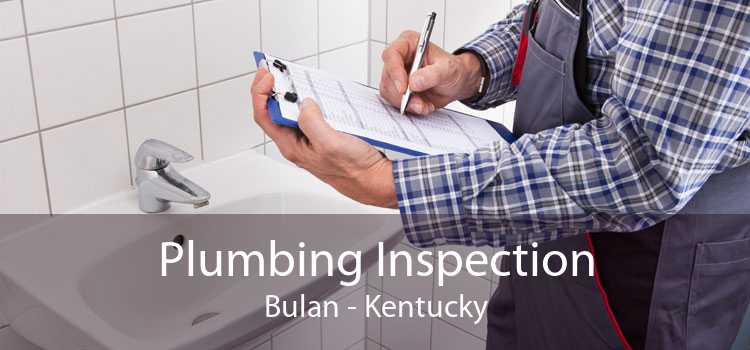 Plumbing Inspection Bulan - Kentucky