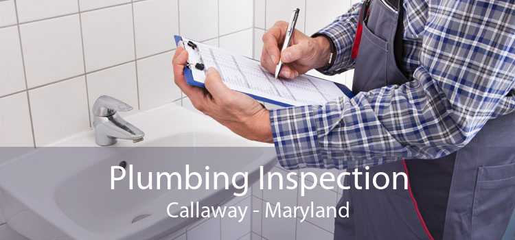 Plumbing Inspection Callaway - Maryland