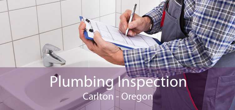 Plumbing Inspection Carlton - Oregon