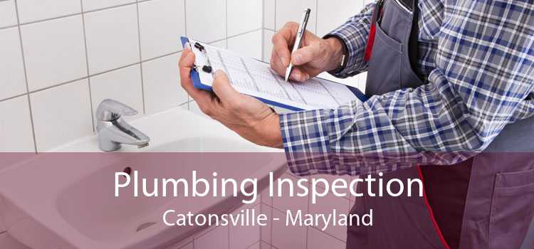 Plumbing Inspection Catonsville - Maryland