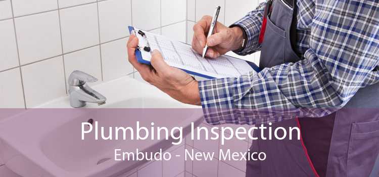 Plumbing Inspection Embudo - New Mexico