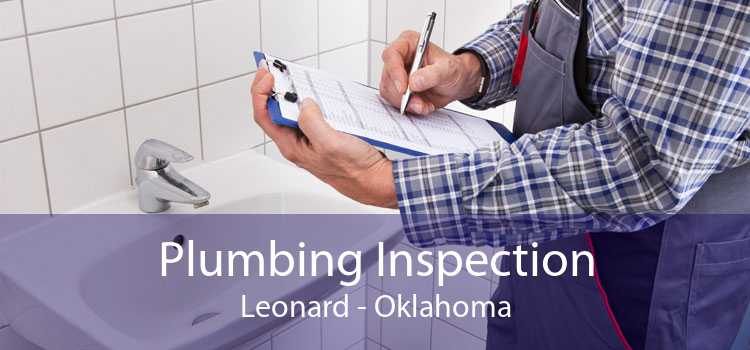 Plumbing Inspection Leonard - Oklahoma