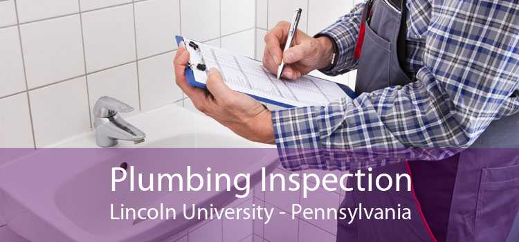 Plumbing Inspection Lincoln University - Pennsylvania