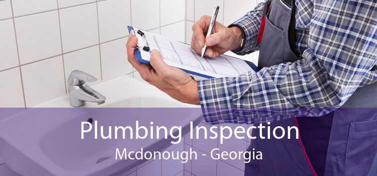 Plumbing Inspection Mcdonough - Georgia