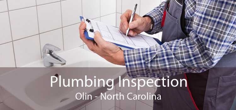 Plumbing Inspection Olin - North Carolina