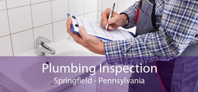Plumbing Inspection Springfield - Pennsylvania