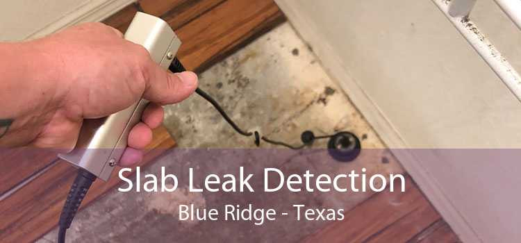 Slab Leak Detection Blue Ridge - Texas