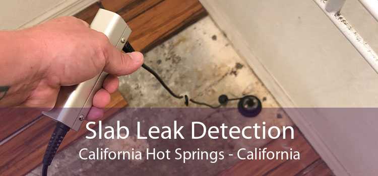 Slab Leak Detection California Hot Springs - California