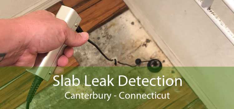 Slab Leak Detection Canterbury - Connecticut