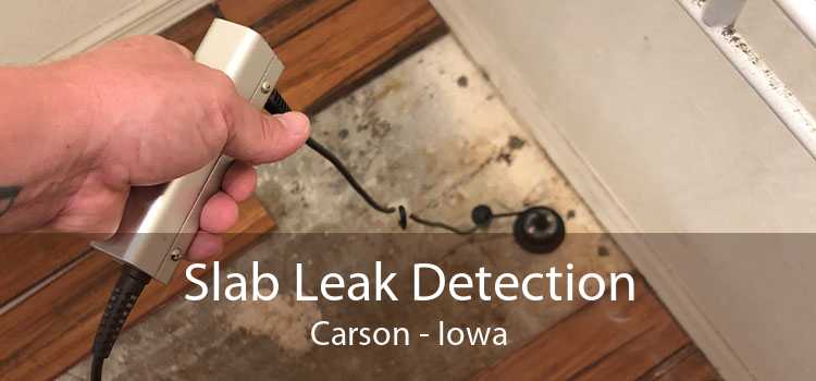 Slab Leak Detection Carson - Iowa