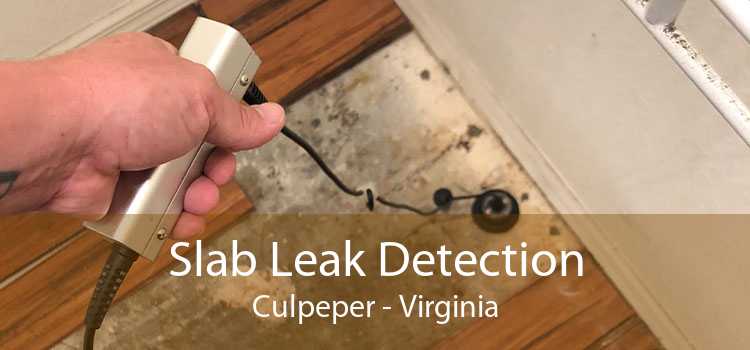 Slab Leak Detection Culpeper - Virginia