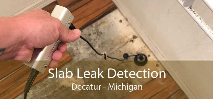 Slab Leak Detection Decatur - Michigan