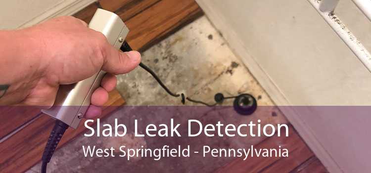 Slab Leak Detection West Springfield - Pennsylvania