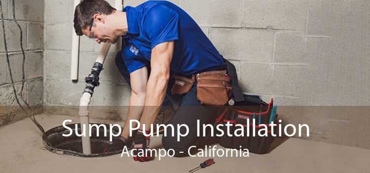 Sump Pump Installation Acampo - California