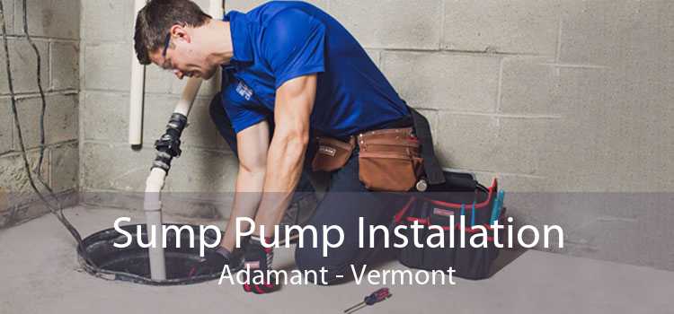 Sump Pump Installation Adamant - Vermont