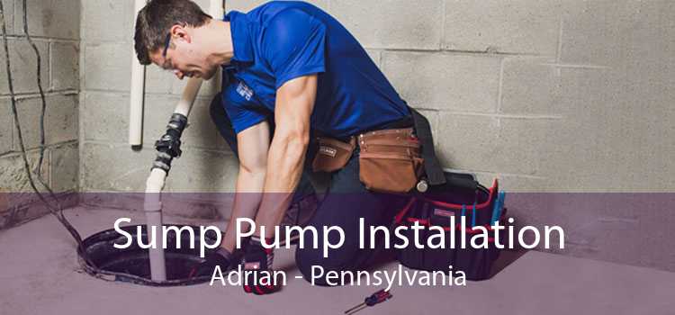 Sump Pump Installation Adrian - Pennsylvania