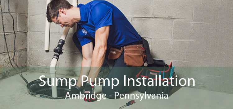 Sump Pump Installation Ambridge - Pennsylvania