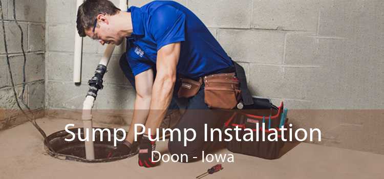 Sump Pump Installation Doon - Iowa
