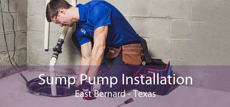 Sump Pump Installation East Bernard - Texas